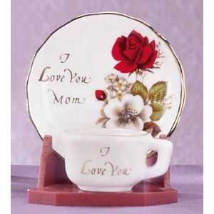  Mini I Love You Mom Plate/cup: Everything Else