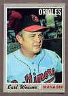 1969 TOPPS SET LOT SINGLE 516 EARL WEAVER r ORIOLES G VG  