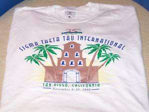 SIGMA THETA TAU 1999 San Diego Convention T Shirt L New  