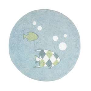 Go Fish Blue Accent Floor Rug: Home & Kitchen