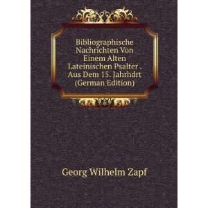   Jahrhdrt (German Edition) (9785874044183): Georg Wilhelm Zapf: Books