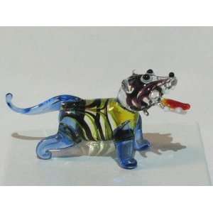  Collectibles Crystal Figurines Blue Tiger 