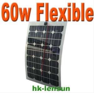60w Semi flexible Mono solar panel,12v battery charge  