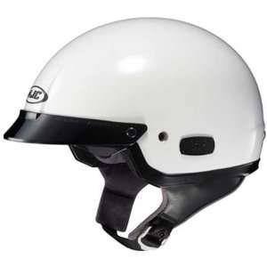  HJC IS 2 White Half Helmet   Color  white   Size  Medium 