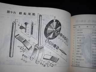 1968 Chinese Farmers Handheld Tractor Parts Drawing Reference Book 