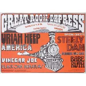 Steely Dan Uriah Heep German Orig Concert Poster 1974 