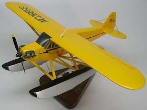Piper J 3 Cub Trainer Float Plane Wood Model Large FS  