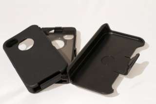 Black OtterBox Otter Box Defender Series Case for iPhone 4 4s. Clip 