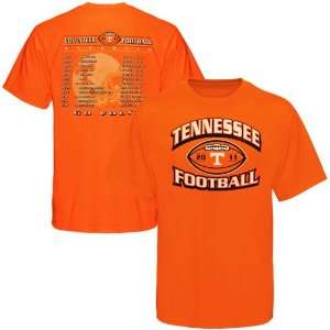  Tennessee Volunteers 2011 Football Schedule T Shirt   Tennessee 