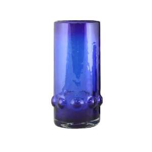 VIVAZ Bolitas Highball Glass, Cobalt Recycled Glass, Set of 4  