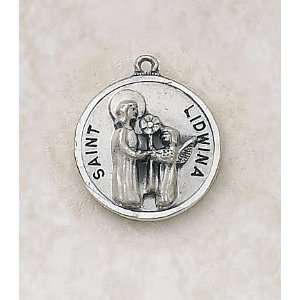   Patron Saint Lidwina Medal Catholic Pendant Necklace Jewelry: Jewelry