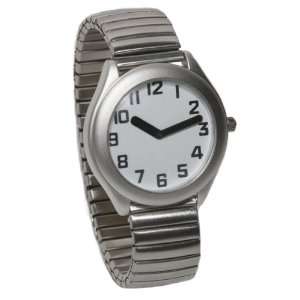  Unisex Low Vision Watch w/Chrome Expansion Band Health 