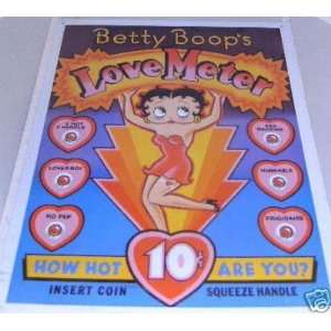  Betty Boops Love Meter Tin Poster 