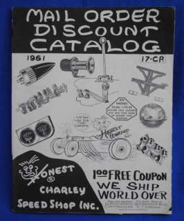 Honest Charley Speed Shop Automobile Part & Accessories Catalog 1961 