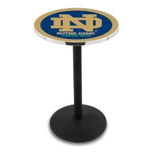  36 Notre Dame Logo Counter Height Pub Table   Round Base 