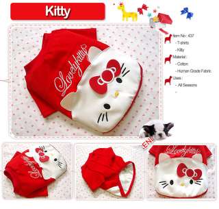 Small Dog Clothes,Pet Apparel Costume Kitty Shirts,437  