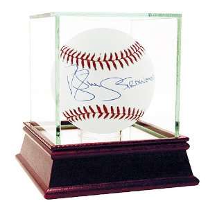   Baseball with Strawman Ins with Glass Display Case