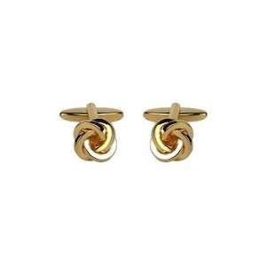    Gold Plated Square Section Single Cord Knot Cufflinks Jewelry
