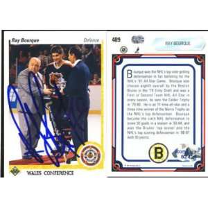  Ray Bourque Boston Bruins Autographed 1990 Upper Deck All 