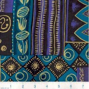   Fabric Metallic Teal/Blue Blocks By The Yard: Arts, Crafts & Sewing
