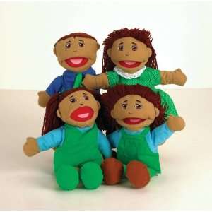    Hispanic Full Body Family Puppets    Set of 4: Office Products