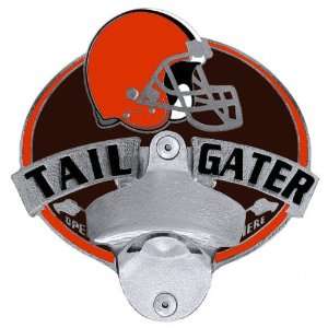 Cleveland Browns Bottle Opener Hitch Cover:  Sports 