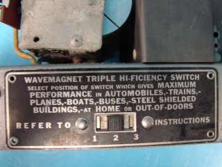   Black Dial Antique Tube Radio Chassis Set Repair Parts Lot Wiper Dial