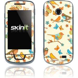  Birds Butterflies Orange on Ecru skin for Samsung T528G 