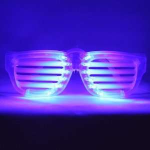  LED Rock Star Shutter Blue Sunglasses 