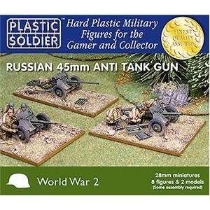  28mm WWII   Russian 45mm Anti Tank Gun Toys & Games