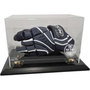   Player Glove Display Case, Black   Edmonton Oilers   NHL Equipment