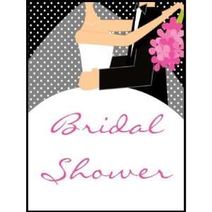    Black/White Bride Groom Bridal Shower Stamp: Office Products