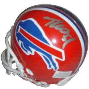 Takeo Spikes Autographed Buffalo Bills Mini Helmet   Autographed NFL 