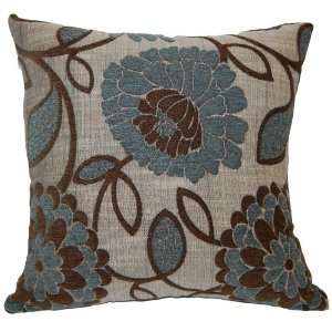 Blue Exploded Floral Decorative Pillow