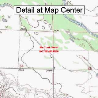 USGS Topographic Quadrangle Map   McCook West, Nebraska (Folded 