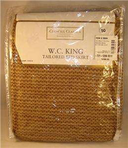 CROSCILL CLASSICS Golden Brown W.C. KING Bed Skirt, NWT 083013757154 