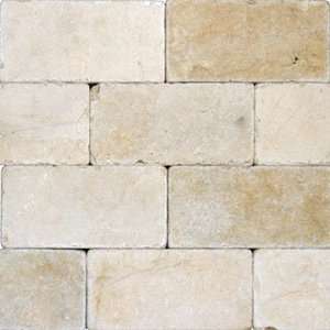   Sela 3x6 Crema Marfil Marble Tumbled Brick Tile: Home Improvement