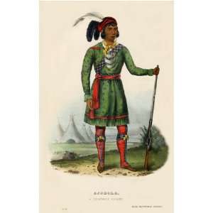  ASSEOLA, a Seminole Leader McKenney Hall Indian Print 13 