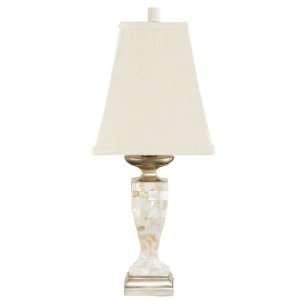   Pack of 4 Mother of Pearl Square Shade Table Lamps: Home Improvement
