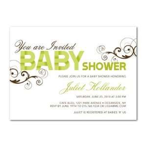   : Baby Shower Invitations   Charming Swirls: Midori By Umbrella: Baby