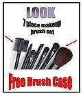 Makeup 7 piece Brush set Black Blush Brush Angled brush