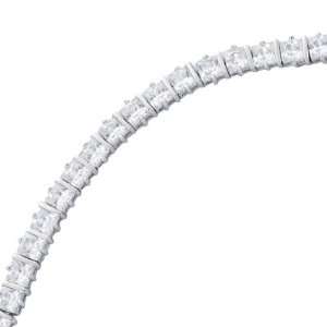   Silver Clear Cubic Zirconia 19 cm Luxury Riviere Bracelet Jewelry