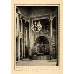  1914 Print Interior Synagogue Church Friedrich Adler 