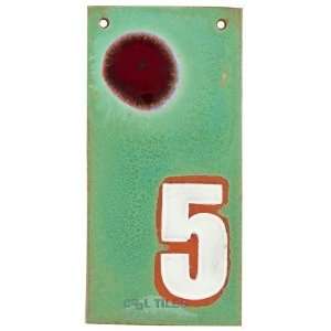 Modern flats with spots house numbers   #5 in copper patina, matador r