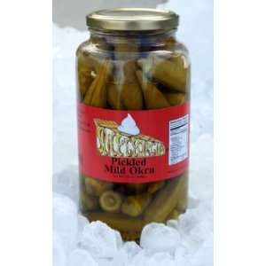 SLICE OF GEORGIA Mild Pickled Okra, 32 oz jar  Grocery 