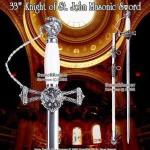   Templar Knight of St. John Crusader Masonic Sword: Sports & Outdoors
