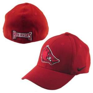   Arizona Razorbacks Crimson Swoosh Flex Fit Hat.: Sports & Outdoors