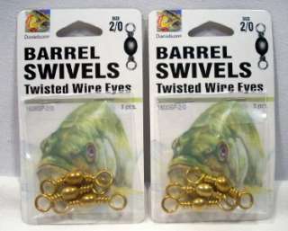 pkgs Danielson Brass Barrel Swivels Twisted Wire Eyes  