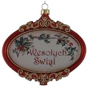   Pack of 12 International Polish Wesotych Swiat Christmas Ornaments