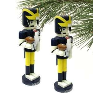  Michigan Wolverines Mini Nutcracker Ornament Set Sports 